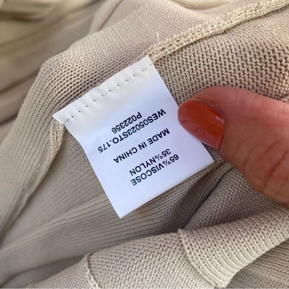 DISSH Off white, high waisted, thick ribbed maxi skirt size large NWT - Picture 8 of 10